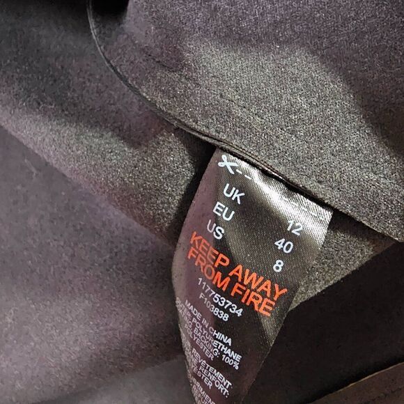 EUC TOPSHOP BLACK FAUX LEATHER TWISTED MIDI SKIRT SIDE SLIT SIZE 8 / SMALL - Picture 12 of 16